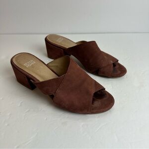 Eileen Fisher Haven Block Heel Sandals Women's Size US 6.5 Shoes Red Brown